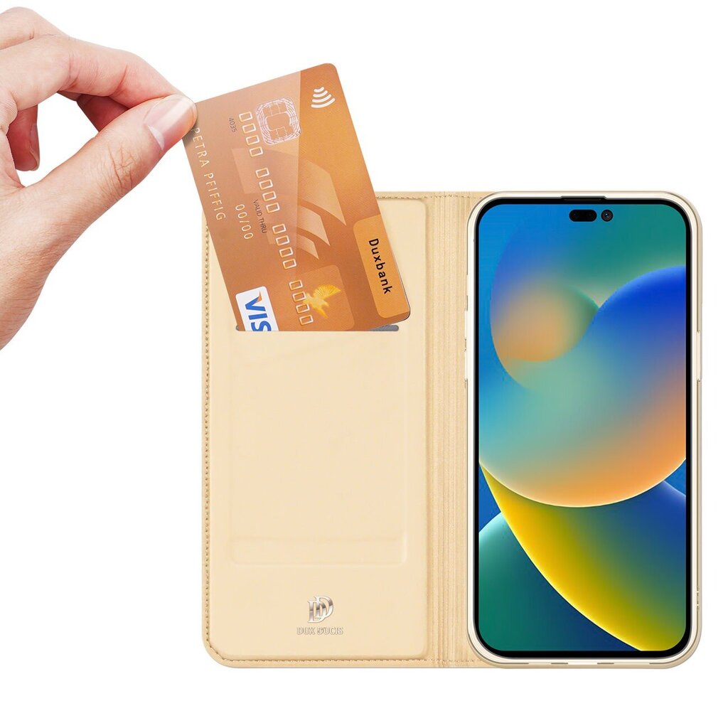 Maciņš Dux Ducis Skin Pro Xiaomi Poco F5 5G zelts cena un informācija | Telefonu vāciņi, maciņi | 220.lv