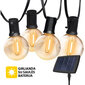 Āra gaismas virtenes ar saules bateriju Tonro Elegance, 12.25m цена и информация | Ziemassvētku lampiņas, LED virtenes | 220.lv