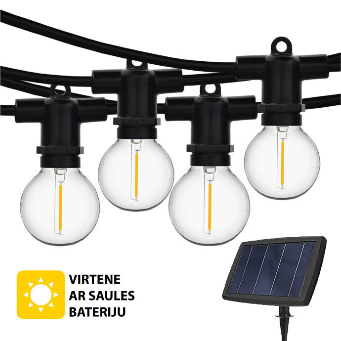 Āra gaismas virtenes ar saules bateriju Tonro Perl, 12.25m цена и информация | Ziemassvētku lampiņas, LED virtenes | 220.lv