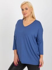 Женская темно-синяя блузка больших размеров цена и информация | Женские блузки, рубашки | 220.lv
