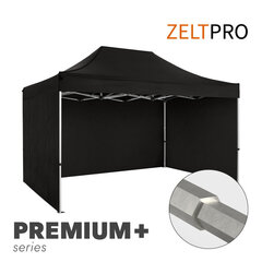 Tirdzniecības Telts Zeltpro Premium+, 3x4,5 m, Melna cena un informācija | Teltis | 220.lv