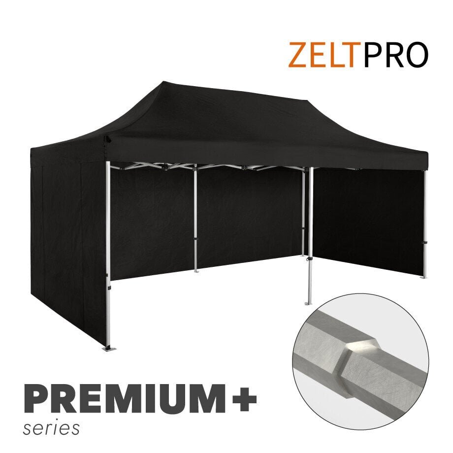 Tirdzniecības Telts Zeltpro Premium+, 3x6 m, Melna cena un informācija | Teltis | 220.lv