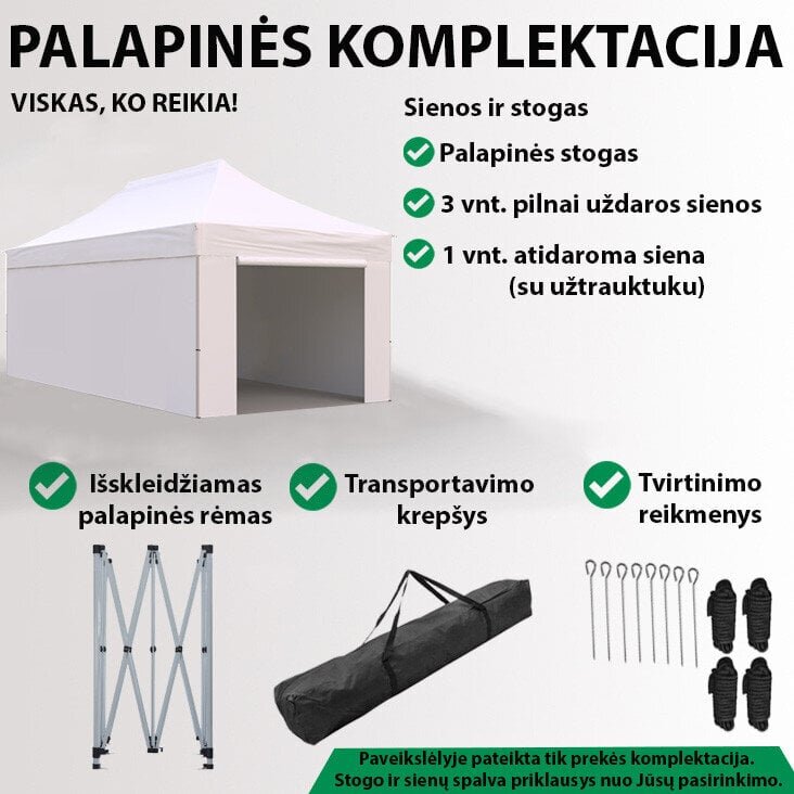 Tirdzniecības Telts Zeltpro Premium+, 3x6 m, Balta цена и информация | Teltis | 220.lv