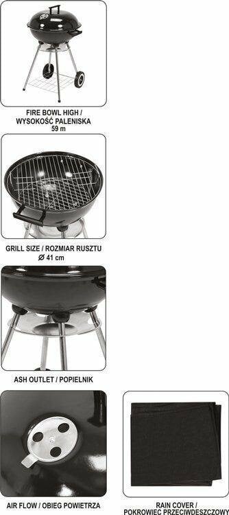 Lund Ogļu grills, 54cm cena un informācija | Grili | 220.lv