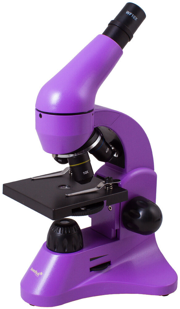 Mikroskops ar Eksperimentālo Komplektu K50 Levenhuk Rainbow 50L Violētā krāsā 40x - 800x цена и информация | Teleskopi un mikroskopi | 220.lv