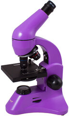 Mikroskops ar Eksperimentālo Komplektu K50 Levenhuk Rainbow 50L PLUS Violētā krāsā 64x - 1 cena un informācija | Teleskopi un mikroskopi | 220.lv