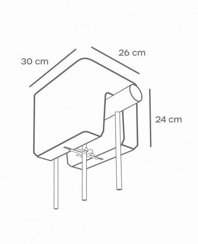 Balkona margu puķu pods ar automātisko laistīšanu Berberis 30x26 cm cena un informācija | Puķu podi | 220.lv