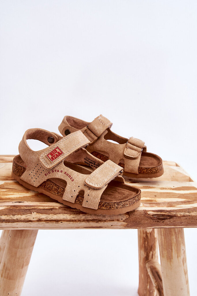 Bērnu vieglas Velcro sandales Big Star LL374140 Beige cena un informācija | Bērnu sandales | 220.lv