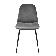 HOMLA SLANK Серый бархатный стул 44x52x85см цена и информация | Стулья для кухни и столовой | 220.lv