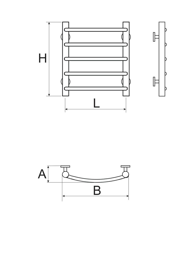 Dvieļu žāvētājs Classic C5 500x600-1/2'' Varmiko apakšsavienojums цена и информация | Dvieļu žāvētāji | 220.lv