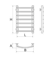 Dvieļu žāvētājs Classic C7 500x800-1/2'' Varmiko apakšsavienojums цена и информация | Полотенцесушители | 220.lv