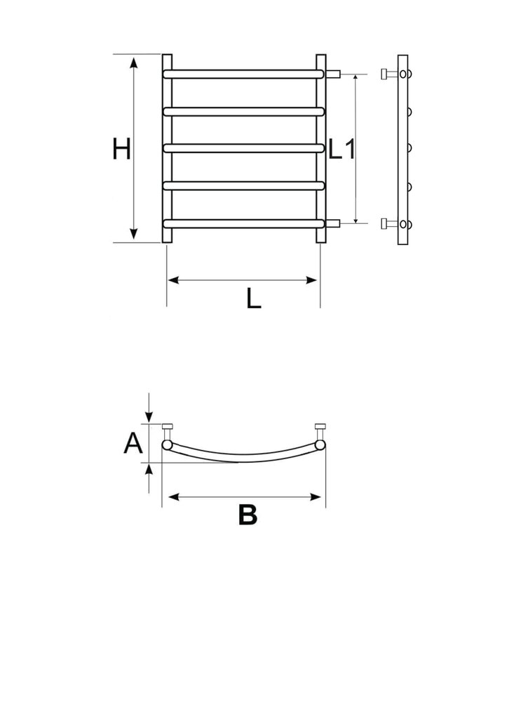 Dvieļu žāvētājs Classic C5 500x600/500-1'' Varmiko sānu savienojums цена и информация | Dvieļu žāvētāji | 220.lv