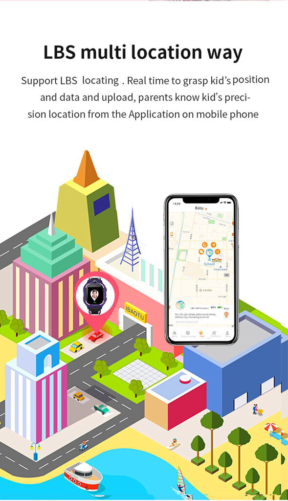 Happyjoe Quaro Purple viedpulkstenis bērniem ar zvanītāju, atrašanās vietas izsekošanu, kameru, mūzikas atskaņotāju un spēlēm cena un informācija | Viedpulksteņi (smartwatch) | 220.lv