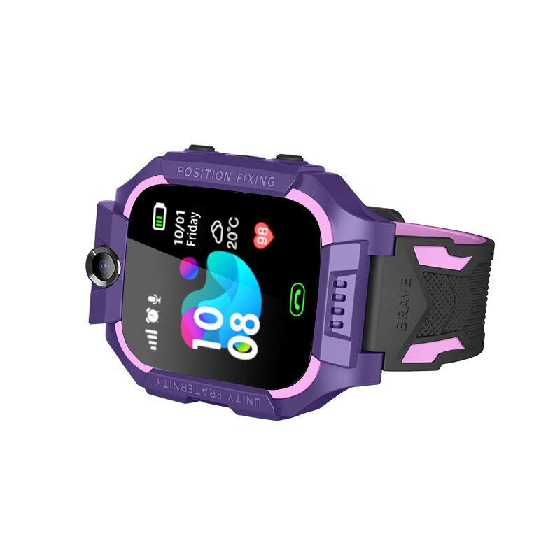 Happyjoe Quaro Purple viedpulkstenis bērniem ar zvanītāju, atrašanās vietas izsekošanu, kameru, mūzikas atskaņotāju un spēlēm cena un informācija | Viedpulksteņi (smartwatch) | 220.lv