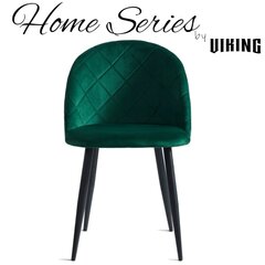 2 krēslu komplekts Viking, Glamour, tumši zaļa krāsa цена и информация | Стулья для кухни и столовой | 220.lv
