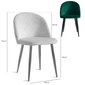2 krēslu komplekts Viking, Glamour, tumši zaļa krāsa цена и информация | Virtuves un ēdamistabas krēsli | 220.lv