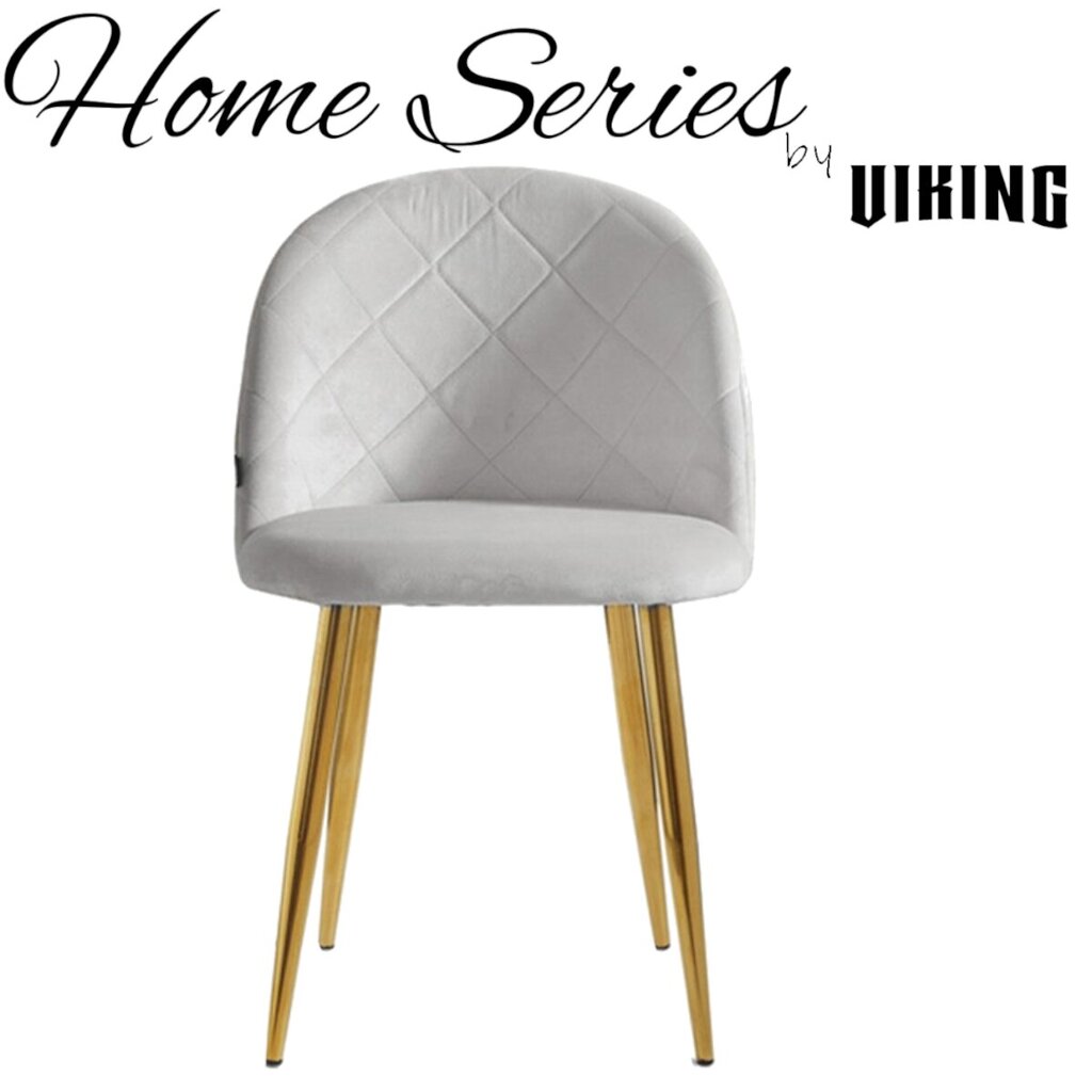 2 krēslu komplekts Viking, Glamour, pelēks цена и информация | Virtuves un ēdamistabas krēsli | 220.lv