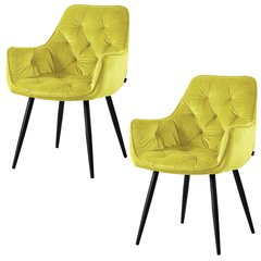 2 krēslu komplekts Viking, Prince, dzeltens cena un informācija | Virtuves un ēdamistabas krēsli | 220.lv