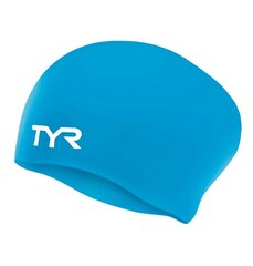 Шапочка для плавания  TYR Silicone Junior LONG HAIR SWIMCAP цена и информация | Шапочки для плавания | 220.lv
