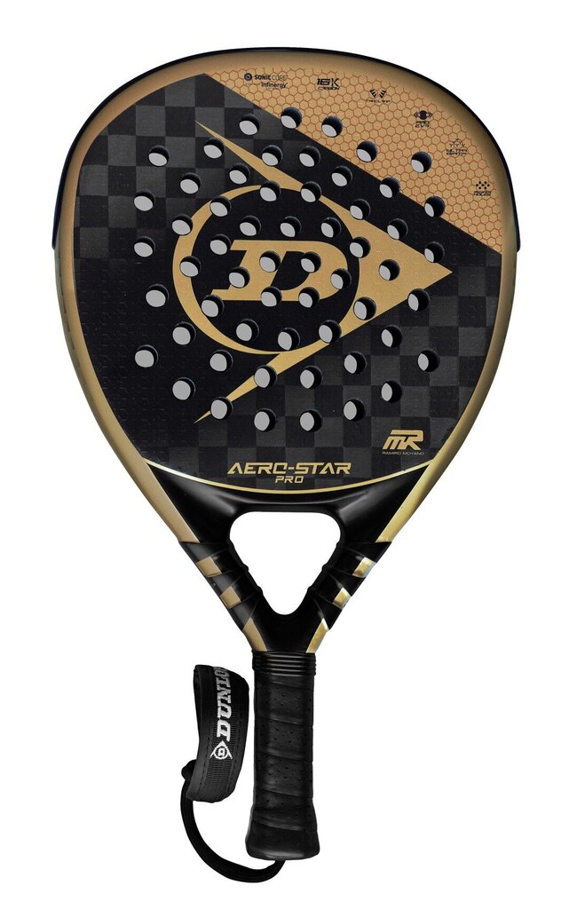 Padel rakete Dunlop Aero-Star Pro, melna/dzeltena cena un informācija | Āra tenisa preces | 220.lv