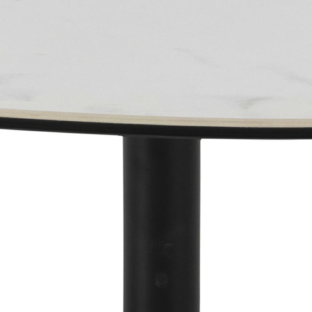 Barnsley L kafijas galds, baltā marmora / melnā krāsā cena un informācija | Žurnālgaldiņi | 220.lv