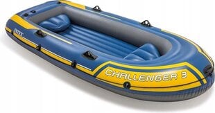 Piepūšamā laiva Intex Challenger 3, 295x137x43cm, zila cena un informācija | Laivas un kajaki | 220.lv