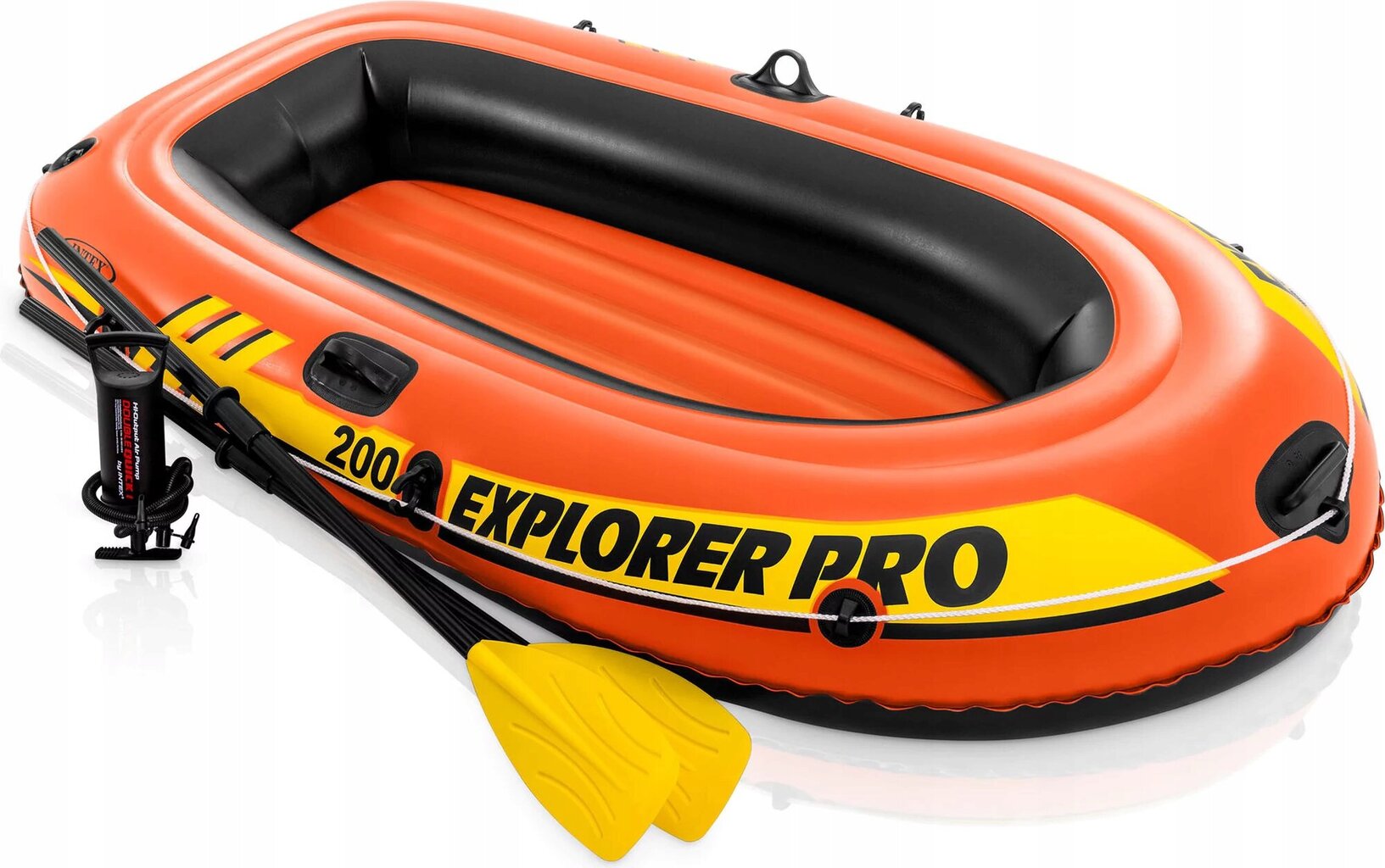 Piepūšamā divvietīgā laiva Intex Explorer Pro 200, 196 cm, oranža цена и информация | Laivas un kajaki | 220.lv