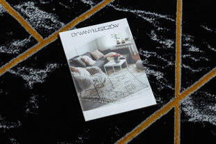 ковер EMERALD эксклюзивный 2000 гламур, стильный геометричес, Мрамор черный / золото цена и информация | Ковры | 220.lv
