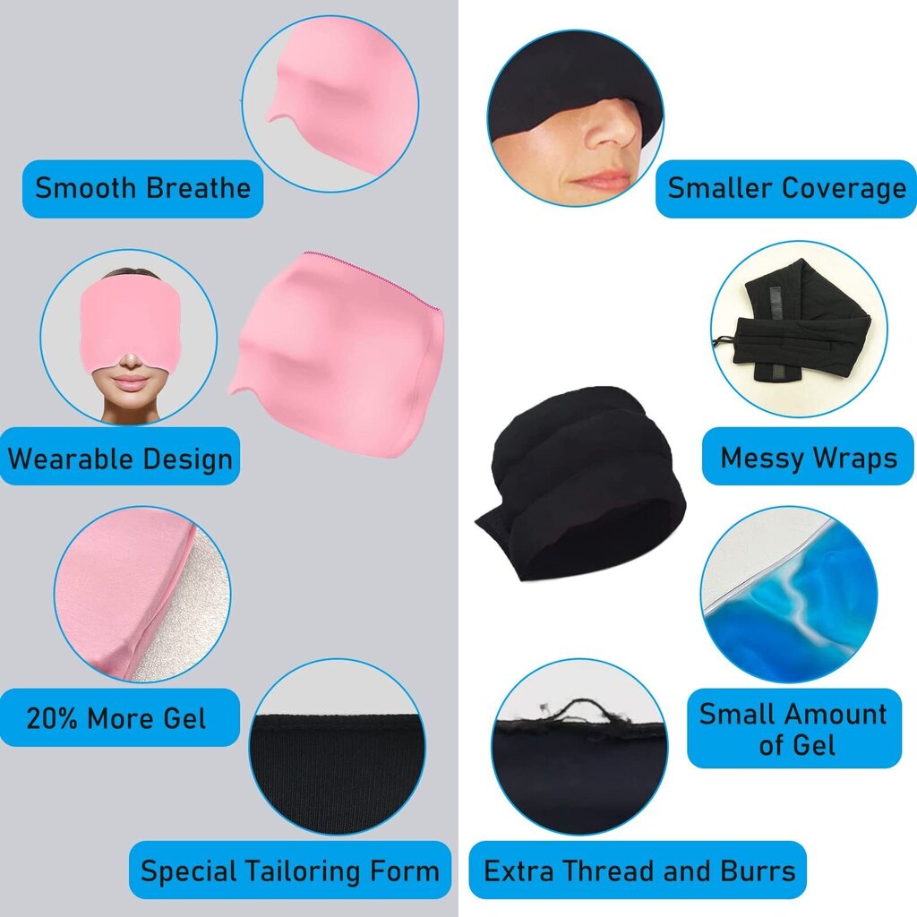 Cepure, kas mazina migrenas galvassāpes, Smurf, rozā krāsā cena un informācija | Masāžas piederumi | 220.lv
