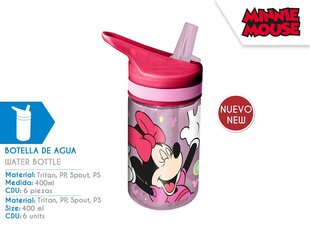 Minnie Mouse tritāna pudele 400ml цена и информация | Бутылки для воды | 220.lv