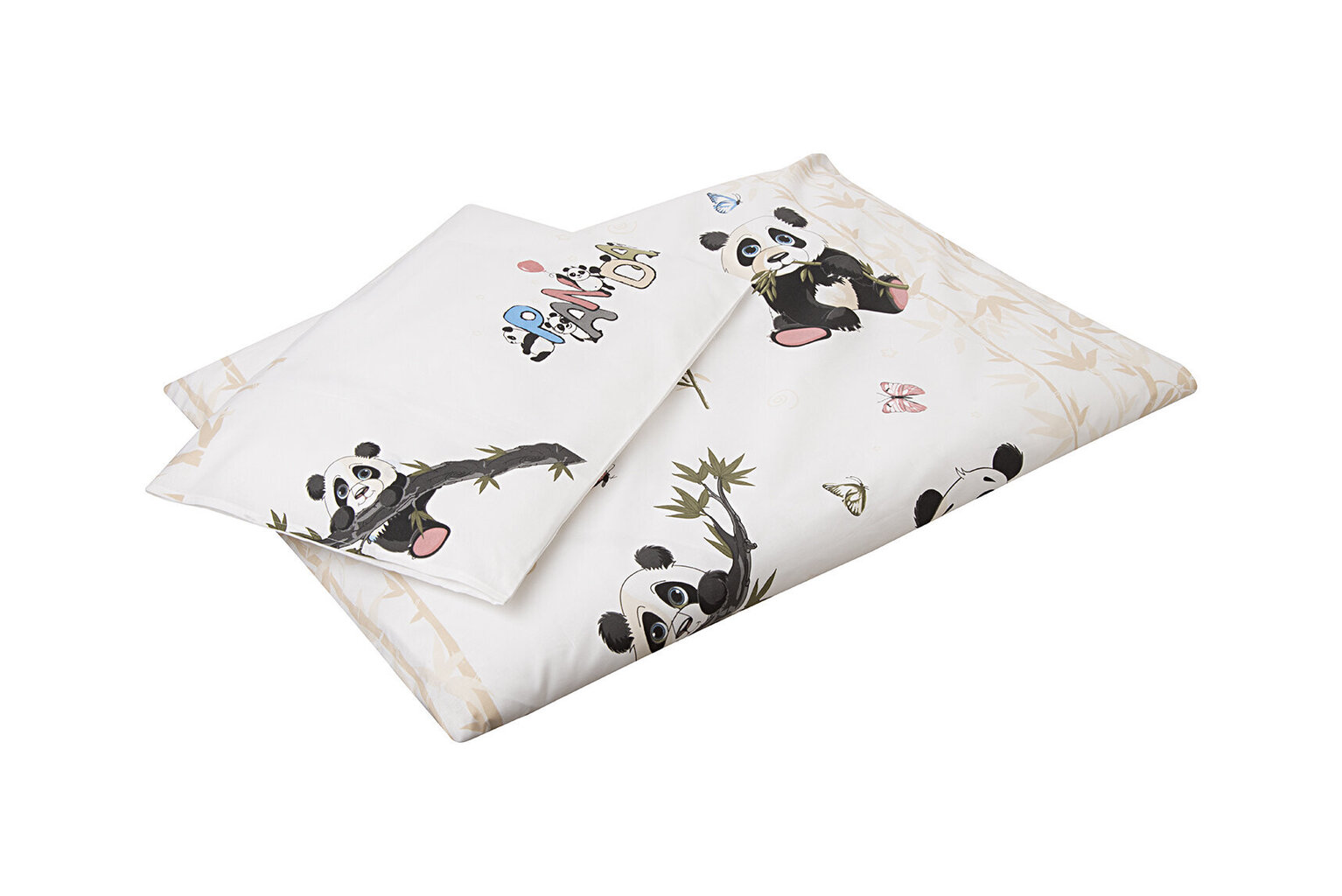 Tekstiilikompanii gultas veļās komplekts panda, 102x120 cm, 2 daļu cena un informācija | Gultas veļas komplekti | 220.lv