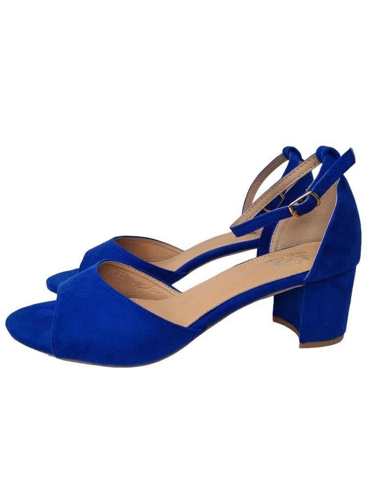 Sieviešu sandales uz papēža Small Swan, zilas. cena un informācija | Sieviešu sandales | 220.lv