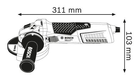 Leņķa slīpmašīna Bosch 060179S002, bez akumulatora un lādētāja цена и информация | Slīpmašīnas | 220.lv