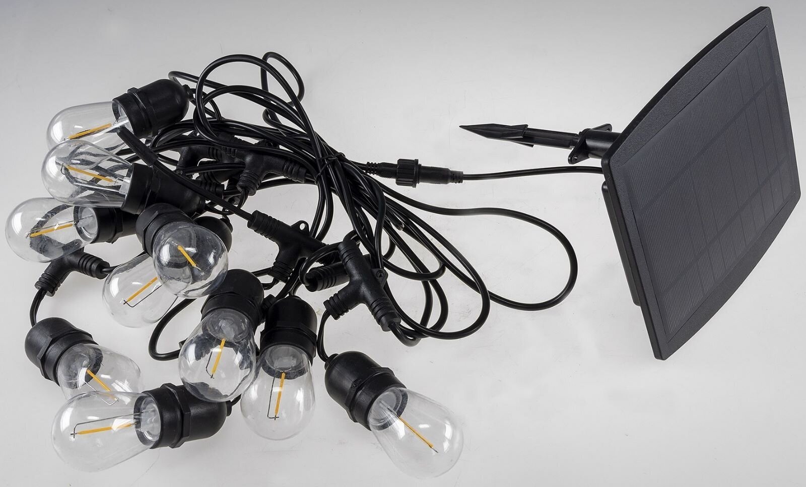 LED lampu ķēdes komplekts ar piekaramām ligzdām 4,5 m cena un informācija | Āra apgaismojums | 220.lv