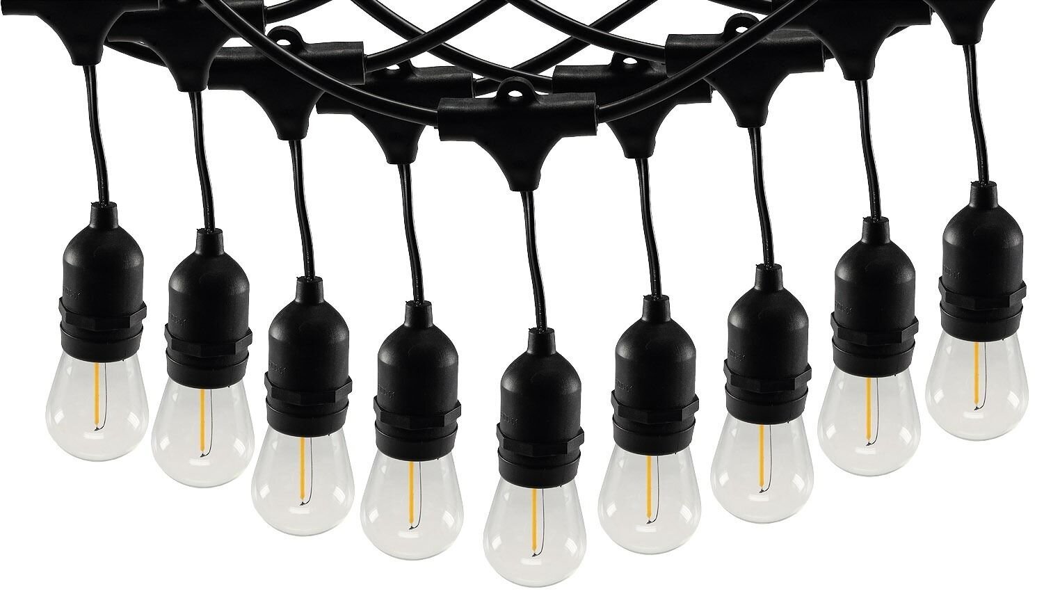 LED lampu ķēdes komplekts ar piekaramām ligzdām 4,5 m cena un informācija | Āra apgaismojums | 220.lv