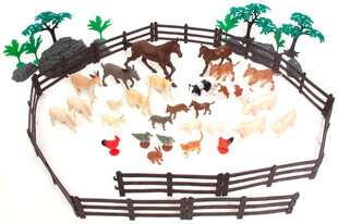 Lielu lauksaimniecības dzīvnieku figūru komplekts 55 gab. cena un informācija | Rotaļlietas zēniem | 220.lv