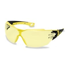 Защитные очки Uvex Pheos CX2, линзы желтые, покрытие supravision excellence (анти-царапин, анти-туман), чёрно-жёлтые. цена и информация | Защита лица и головы | 220.lv