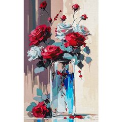 Набор для рисования по номерам Красные розы с любовью  30x50 цена и информация | Живопись по номерам | 220.lv