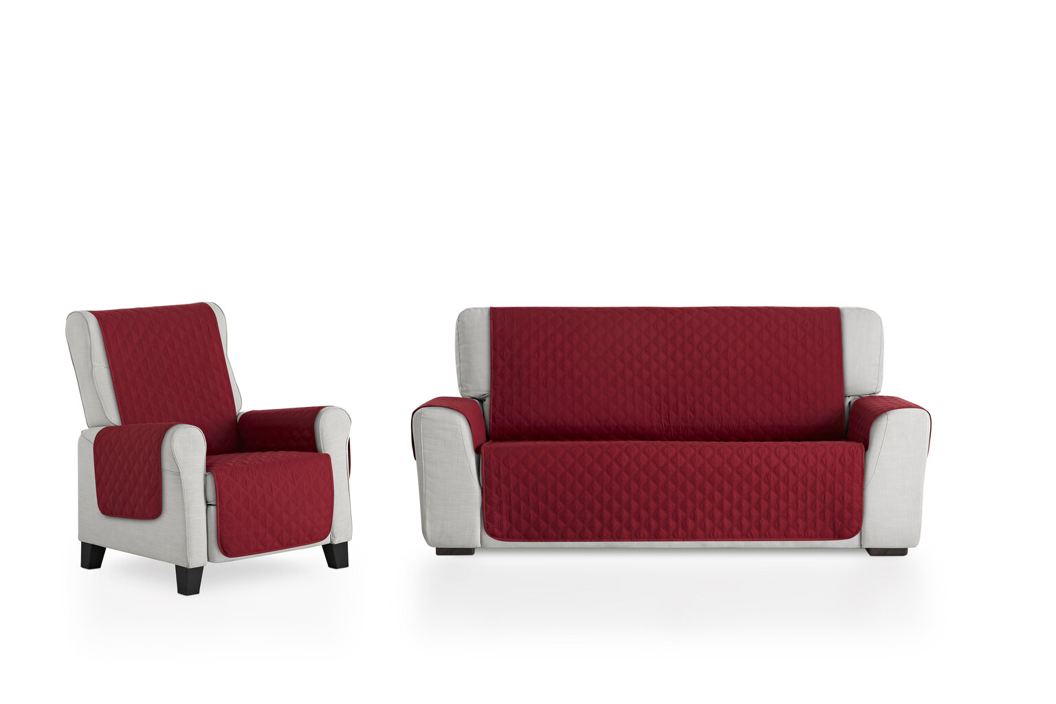 Bestcovers Biezs vienpusējs dīvāna aizsargs 110x195cm, sarkans cena un informācija | Mēbeļu pārvalki | 220.lv