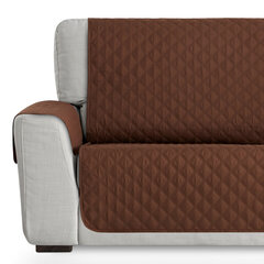 Bestcovers Biezs vienpusējs dīvāna aizsargs 160x195cm, brūns cena un informācija | Mēbeļu pārvalki | 220.lv