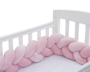 Защита для кроватки, тесьма, розовый цена и информация | Товары для безопасности детей дома | 220.lv