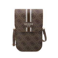 Guess PU 4G Printed Stripes Phone Bag Brown cena un informācija | Telefonu vāciņi, maciņi | 220.lv