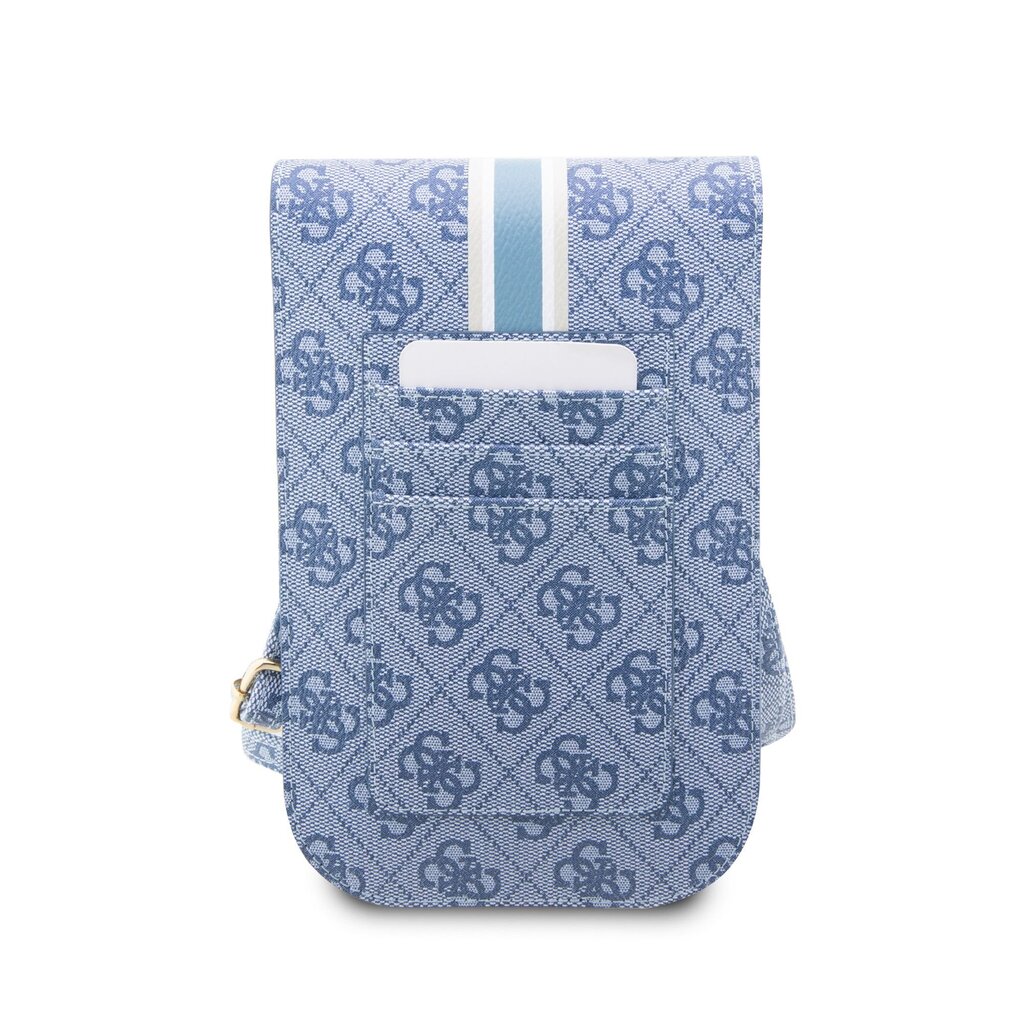 Guess PU 4G Printed Stripes Phone Bag Blue цена и информация | Telefonu vāciņi, maciņi | 220.lv