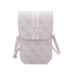 Guess PU 4G Printed Stripes Phone Bag Pink cena un informācija | Telefonu vāciņi, maciņi | 220.lv