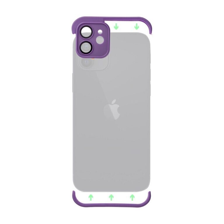 iPhone 14 (6,1") MINI BUMPERS futrālis ar kameras aizsardzību - Tumši violets cena un informācija | Telefonu vāciņi, maciņi | 220.lv