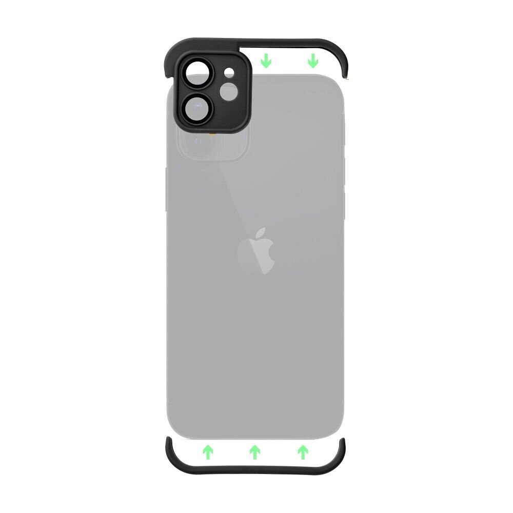 iPhone 13 (6,1") MINI BUMPERS futrālis ar kameras aizsardzību - Melns цена и информация | Telefonu vāciņi, maciņi | 220.lv