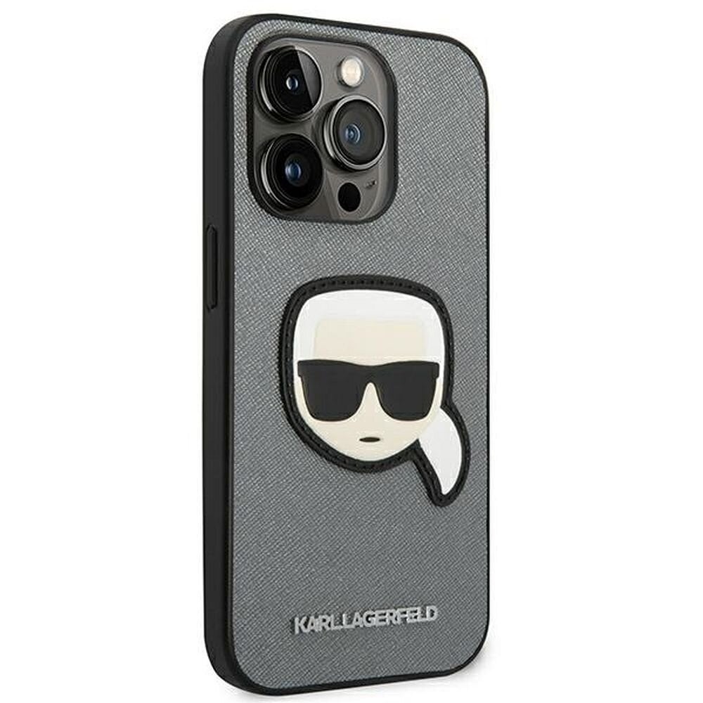 iPhone 14 Pro Max (6,7") Oriģinālais KARL LAGERFELD futrālis — Pelēks цена и информация | Telefonu vāciņi, maciņi | 220.lv