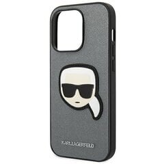 iPhone 14 Pro Max (6,7") Oriģinālais KARL LAGERFELD futrālis — Pelēks cena un informācija | Telefonu vāciņi, maciņi | 220.lv