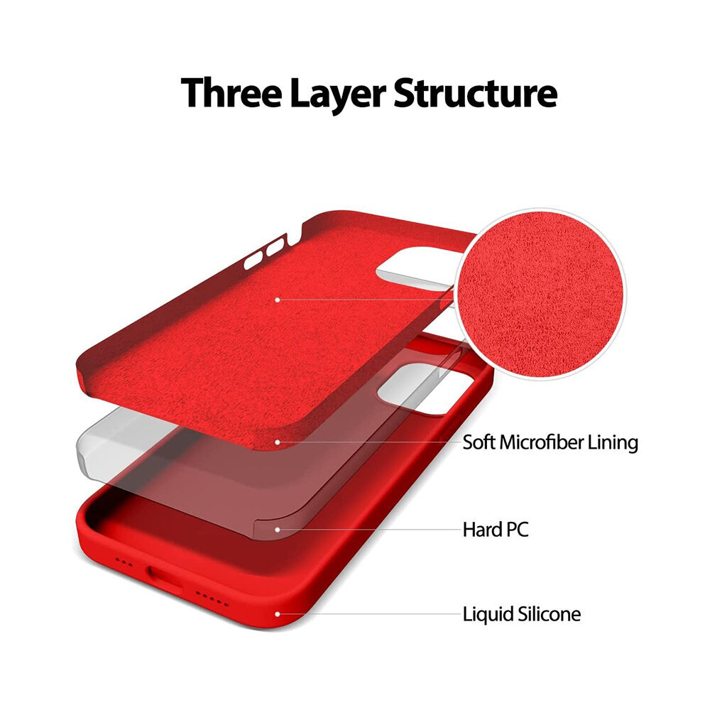 Mercury Goospery Silikona apvalks priekš iPhone 14 (6,1″) - Sarkans cena un informācija | Telefonu vāciņi, maciņi | 220.lv