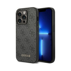 Оригинальный чехол GUESS 4G Gold Logo для iPhone 14 Pro Max (6,7″) - Cерый цена и информация | Чехлы для телефонов | 220.lv